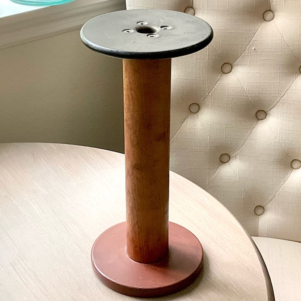 Very Large Vintage Wood Spool Cozy Farmhouse Decor.